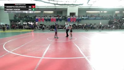 114 lbs Round Of 32 - Dedeepya Kollipakula, Rocky Hill vs Britney Porter, Enfield