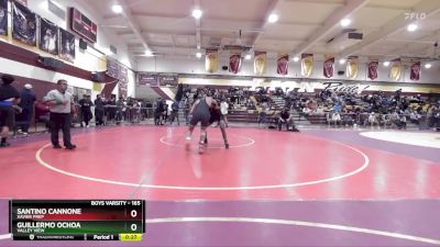 165 lbs Cons. Round 2 - Guillermo Ochoa, Valley View vs Santino Cannone, Xavier Prep