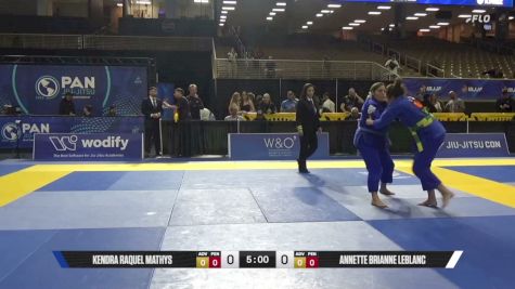Kendra Raquel Mathys vs Annette Brianne LeBlanc 2026 Pan Jiu Jitsu IBJJF Championship