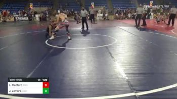 130 lbs Semifinal - Logan Medford, Oregon vs Joe Zamore, Colorado Bad Boys