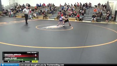 B-5 lbs Cons. Round 1 - Grayson Arriaza, Hammerin Hawks vs Owen Runge, North Liberty Wrestling Club