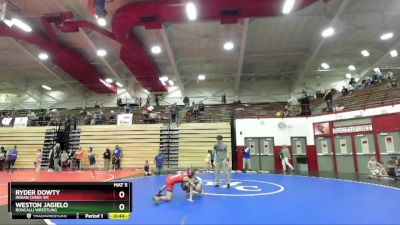 55-61 lbs Round 3 - Weston Jagielo, Roncalli Wrestling vs Ryder Dowty, Indian Creek WC