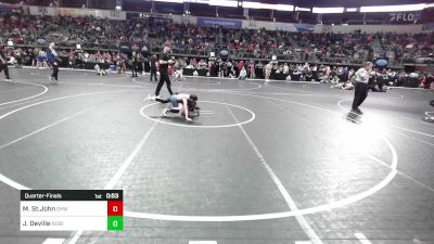 60 lbs Quarterfinal - Max St.John, Greater Heights Wrestling vs Jett Deville, Rebel Wrestling Club