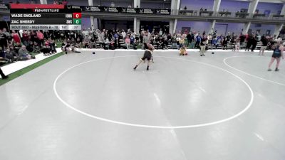 Masters B - 78 lbs Champ. Round 1 - Wade England, Iowa vs Zac Sheedy, Sycamore Wrestling Club
