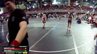 107 lbs Cons. Round 2 - Faith Haag, Lincoln Girls Wrestling vs Samantha Lara, CWO