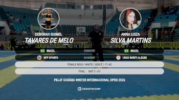 Deborah vs Anna Luiza 2026 PBJJF Goiania Winter International Open