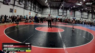 70 lbs Round 1 (6 Team) - Marcus Risk, CAPITAL CITY WRESTLING CLUB vs Josh Weimert, PIT BULL WRESTLING ACADEMY