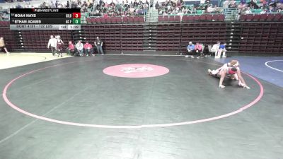 132 lbs Consi Of 8 #1 - Noah Hays, Gilbert vs Ethan Adams, AC Flora