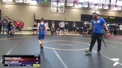 83 lbs Quarterfinal - Tegan Umbaugh, Team Valley Wrestling Club vs Cruz Gannon, Sebolt Wrestling Academy