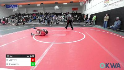 67 lbs Rr Rnd 1 - Drake Lear, Fort Gibson Youth Wrestling vs Brantley Brunger, Raw Wrestling Club