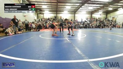 80 lbs Consi Of 8 #2 - Kamden Burk, Morrison Takedown Club vs Brantley Snelson, Barnsdall Youth Wrestling