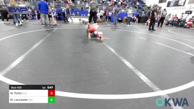 58 lbs Consolation - William Eli Potts, Plainview Youth Wrestling Club vs Wyatt Lancaster, Norman Grappling Club