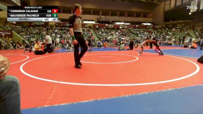 45 lbs Round 1 - Mackenzie Pacheco, Prairie Grove Youth Wrestling vs Corribian Calahan, Cyclone Youth Wrestling