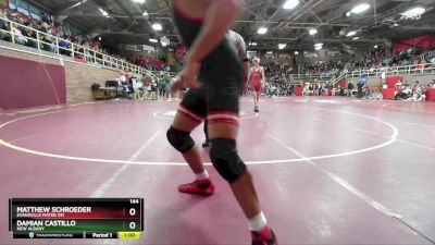 144 lbs Cons. Round 1 - Matthew Schroeder, Evansville Mater Dei vs Damian Castillo, New Albany