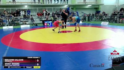 55kg Champ. Round 2 - Benjamin Salazar, Matmen WC vs Wyatt Rhodes, Ukee Storm Wrestling