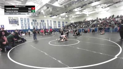 125 lbs Quarterfinal - Jocelyn Sosa, Schurr vs Saige Maddox, Tesoro