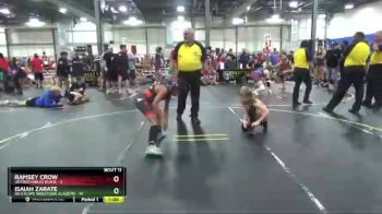 92 lbs Round 4 (6 Team) - Isaiah Zarate, No Escape Wrestling Academy vs Ramsey Crow, Untouchables Black