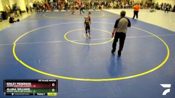 1st Place Match - Alaina Williams, Summit Wrestling Academy vs Kinley Pederson, Summit Wrestling Academy