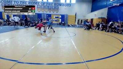 190 lbs Round 3 (8 Team) - Shahzod Shoazizov, Attack WC vs Porter Loveland, Applied Pressure WC