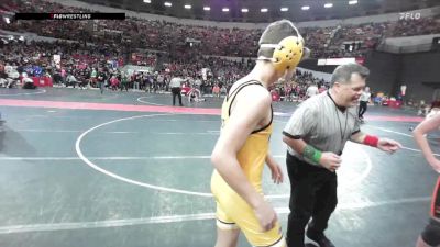 135 lbs Champ. Round 1 - Grant Krueger, Royall/Wonewoc Center vs Elijah Brokopp, Dodgeville Mat Club