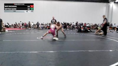 126 lbs Round 3 (4 Team) - Nate McDanial, Ga Misfits vs Bryton Glenn, Slate Wrestling Academy