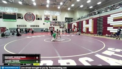 105 lbs 5th Place Match - Kaiden Yaeger, Lone Star Middle School vs Zachary Nordstrom, Lone Star Middle School