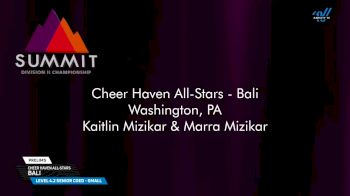Cheer Haven All-Stars - Bali [2025 L4.2 Senior Coed - Small Prelims] 2025 The D2 Summit