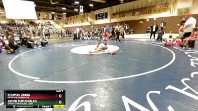 114 lbs Quarterfinal - Keoni Bumanglag, Granite Wrestling Club vs Thomas Zubia, Peterson Grapplers