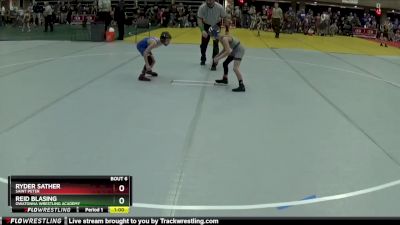 55 lbs Champ. Round 1 - Ryder Sather, Saint Peter vs Reid Blasing, OWATONNA WRESTLING ACADEMY