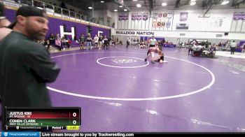 138 lbs Round Two - Cohen Clark, West Valley (Spokane) vs Justus Kiki, Mt. Spokane