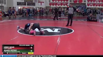110 lbs Cons. Semi - Jordy Bowe, Crass Trained vs Rowen Antony, Lake Crystal Wrestling Club