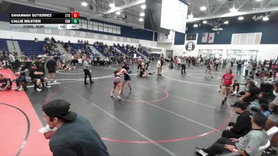 125 lbs Cons. Semi - Savannah Gutierrez, Costa Training Center vs Callie Milstien, Lancers WC