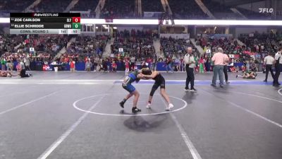 70 lbs Cons. Round 2 - Zoe Carlson, Slyfox vs Ellie Schridde, Great Bend Wrestling Club