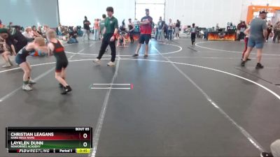 55 lbs Cons. Semi - Christian Leagans, Hard Rock Rams vs Layklen Dunn, NoWorries Academy