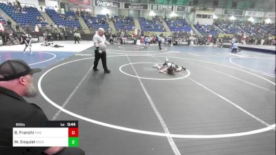 85 lbs Consi Of 16 #1 - Braylon Franchi, Pikes Peak Warriors vs Mason Enquist, Rocky Heights Middle School