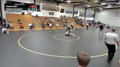 125 lbs 1st Place Match - Trevor Hisey, Indiana Tech vs Keegan Schlabach, Manchester