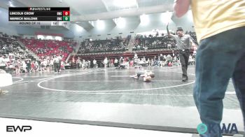 43 lbs Round Of 16 - Lincoln Crow, Berryhill Wrestling Club vs Mereck Malone, Bartlesville Wrestling Club