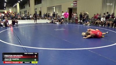 126 lbs Quarterfinal - Preston Waughtel, Purler Wrestling Academy vs Swayze Martin, Alpha Elite