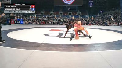 126 lbs Champ. Rd Of 256 - Logan Barry, Rhode Island vs Abduwahab Unle, Nebraska