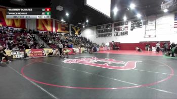 215 lbs Quarterfinal - Prince Norris, Adelanto vs Matthew Olivarez, La Mirada