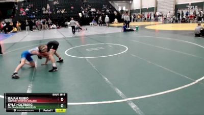 133 lbs Cons. Round 7 - Isaiah Rubio, Western Wyoming College vs Kyle Holtberg, Colorado Mesa University