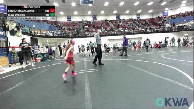 46-49 lbs Quarterfinal - Everly Magallanes, Dumas Wrestling Club vs Ella Weldon, Shelton Wrestling Academy