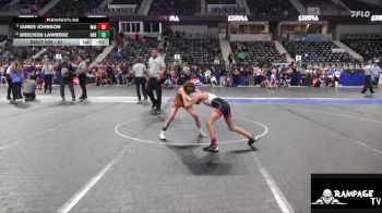 67 lbs Cons. Round 2 - Brecken Lawrenz, Herington vs James Johnson, Maize