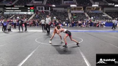 67 lbs Cons. Round 2 - Brecken Lawrenz, Herington vs James Johnson, Maize