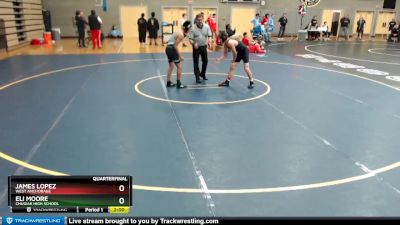 112 lbs Quarterfinal - James Lopez, West Anchorage vs ELI MOORE, Chugiak High School