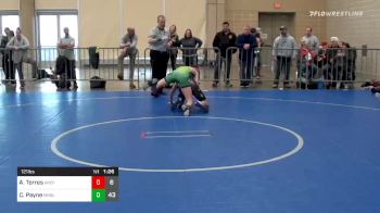 121 lbs Prelims - Aiden Torres, Apex MS vs Connor Payne, Minion Black MS