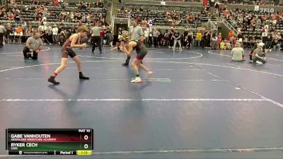 80 lbs Cons. Round 3 - Ryker Cech, CWO vs Gabe VanHouten, Siouxland Wrestling Academy