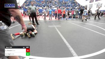 76 lbs Semifinal - Easton Brown, Blackwell Wrestling Club vs Abel Vigil, Division Bell Wrestling