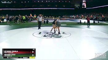 Girls-170 lbs Semifinal - Heaven Cole, Loy Norrix HS vs Le`Anna Zavala, West Ottawa HS