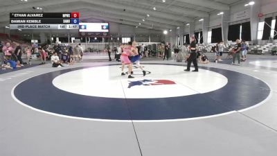 126 lbs 3rd Place Match - Ethan Alvarez, Merrillville Pirates Wrestling Club vs Damian Kemble, Samurai
